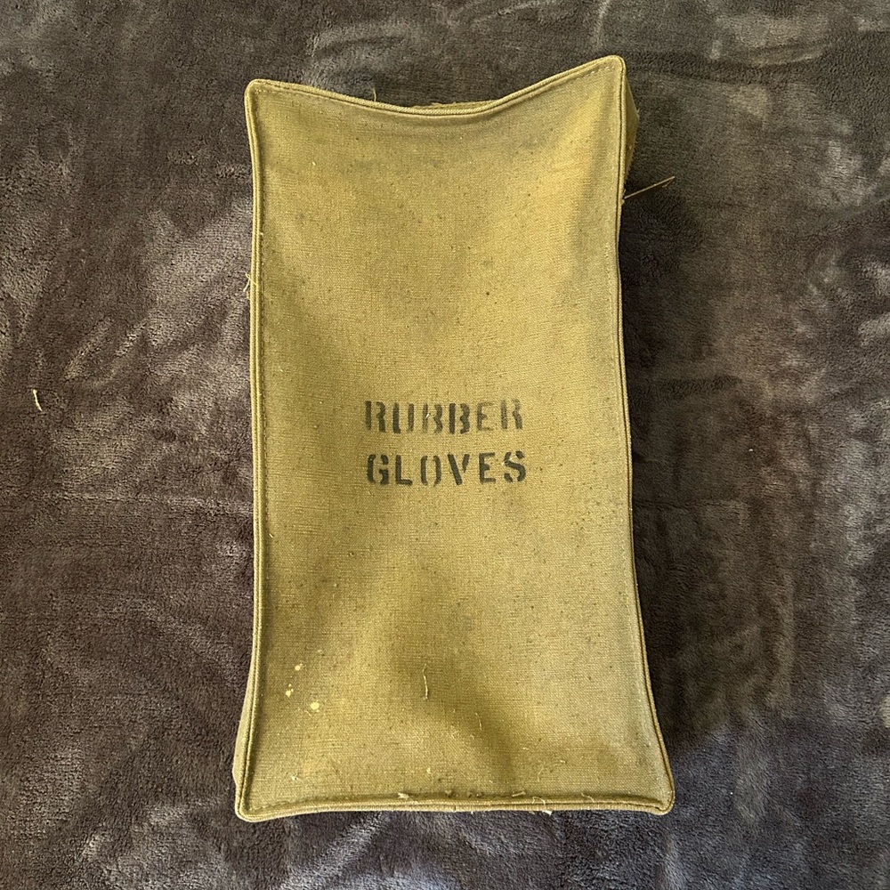 Vintage / Antique Bell System Lineman’s Rubber Gloves Canvas Bag